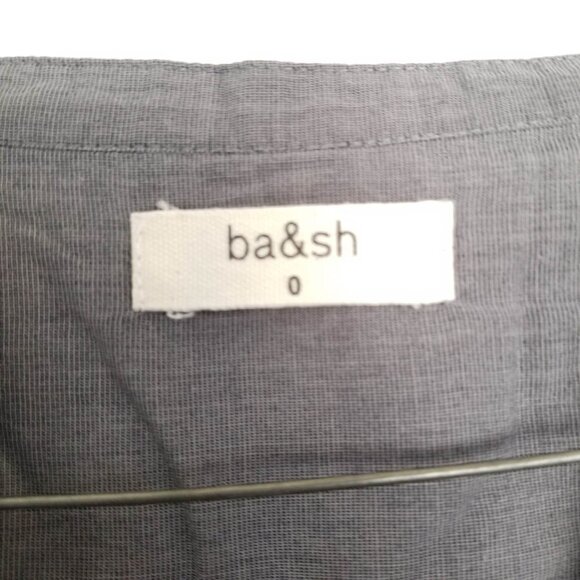 ba&sh Argentine Long Sleeve V-Neck Cotton Top Sz 0 - Picture 7 of 10